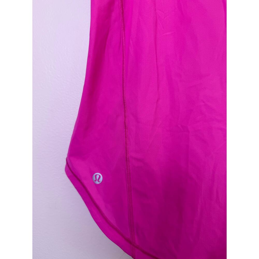 Lululemon Hot Pink Mesh Back Run Tank Top Size 10 Athletic Sleeveless - Picture 6 of 6
